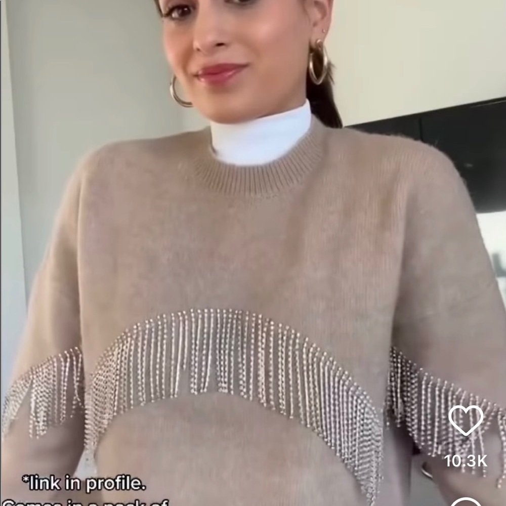 ISO Diamanté Fringe Sweater
